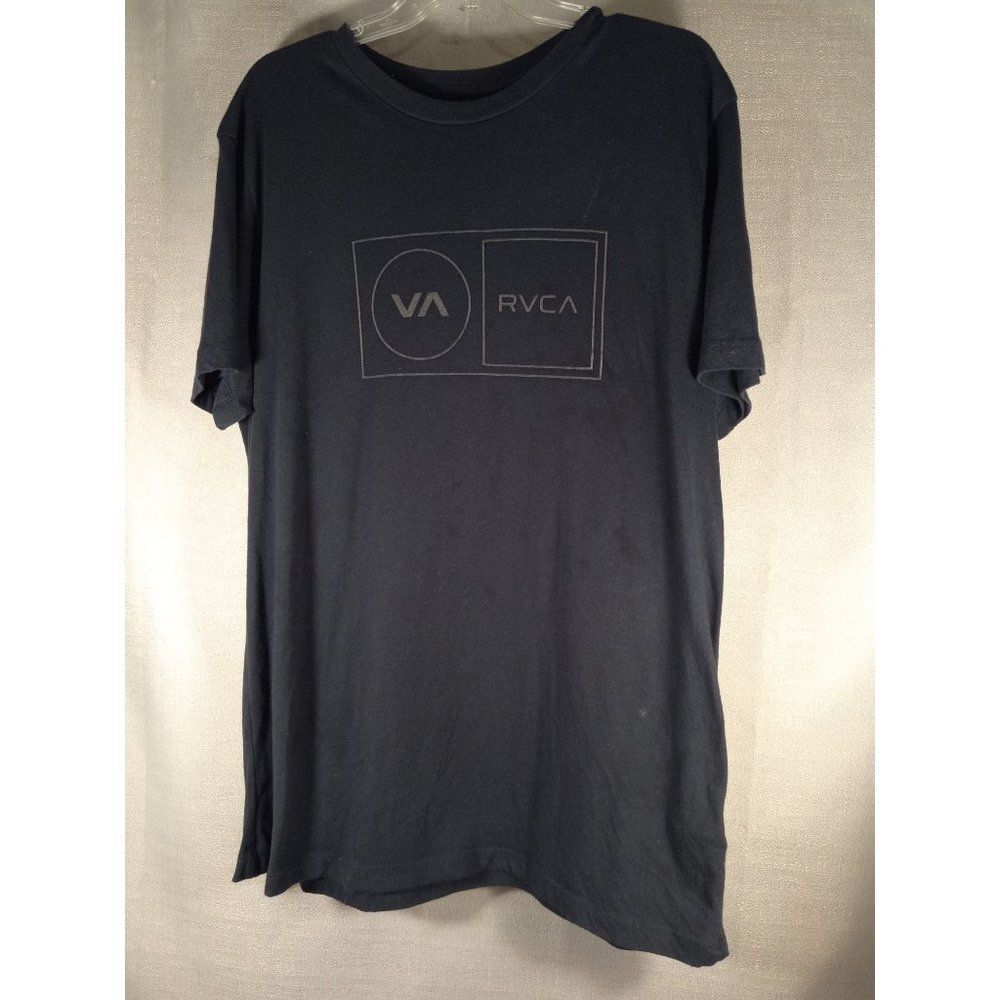 Rvca Vintage Dye navy blue red stitching mesh tshirt size L